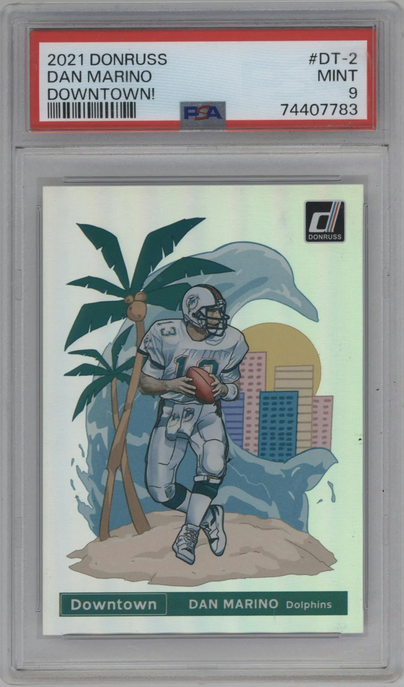 2021 Panini Donruss Downtown Dan Marino #DT-2 PSA 9