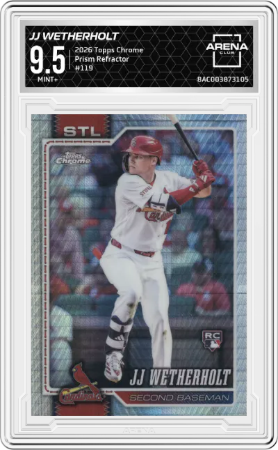2026 Topps Chrome JJ Wetherholt Prism Refractor #119 ARENA CLUB 9.5