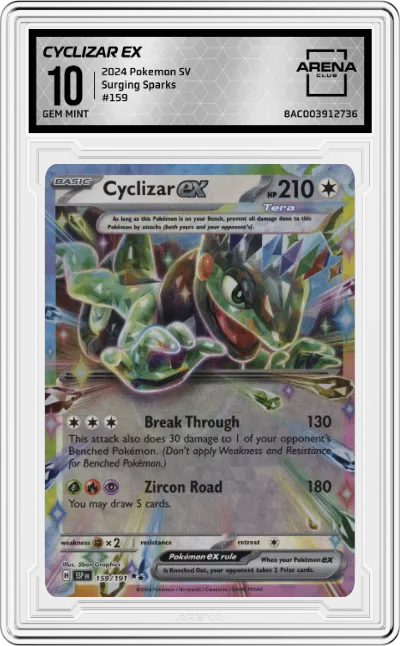 2024 Pokemon SV Surging Sparks Cyclizar ex #159 ARENA CLUB 10