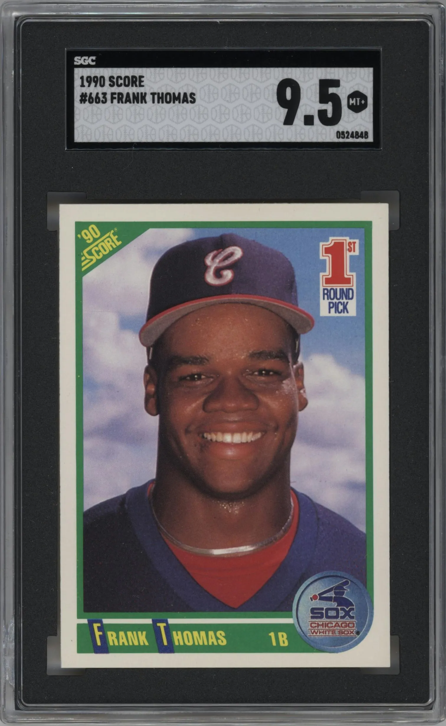 1990 Score Frank Thomas #663 SGC 9.5