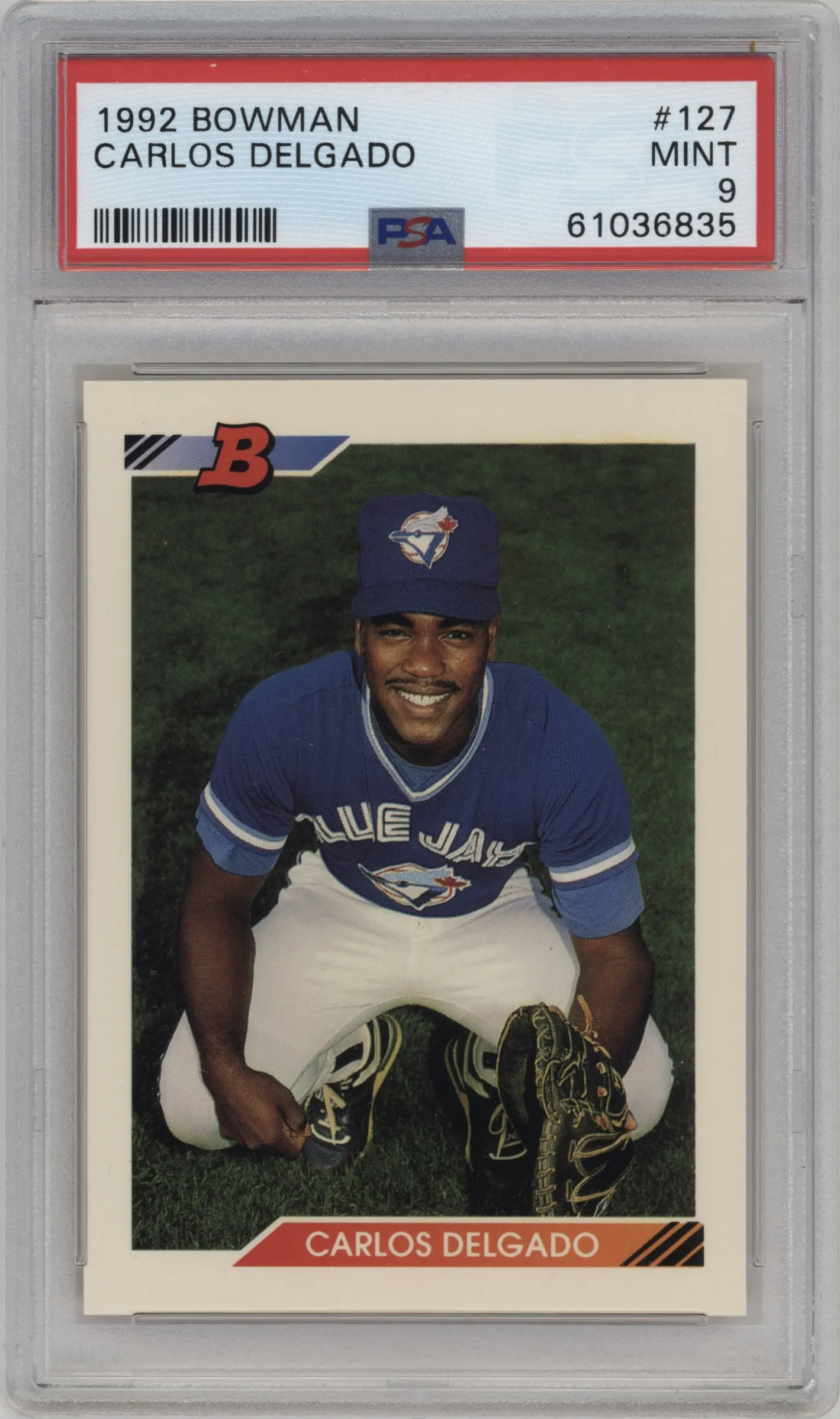 1992 Bowman Carlos Delgado #127 PSA 9