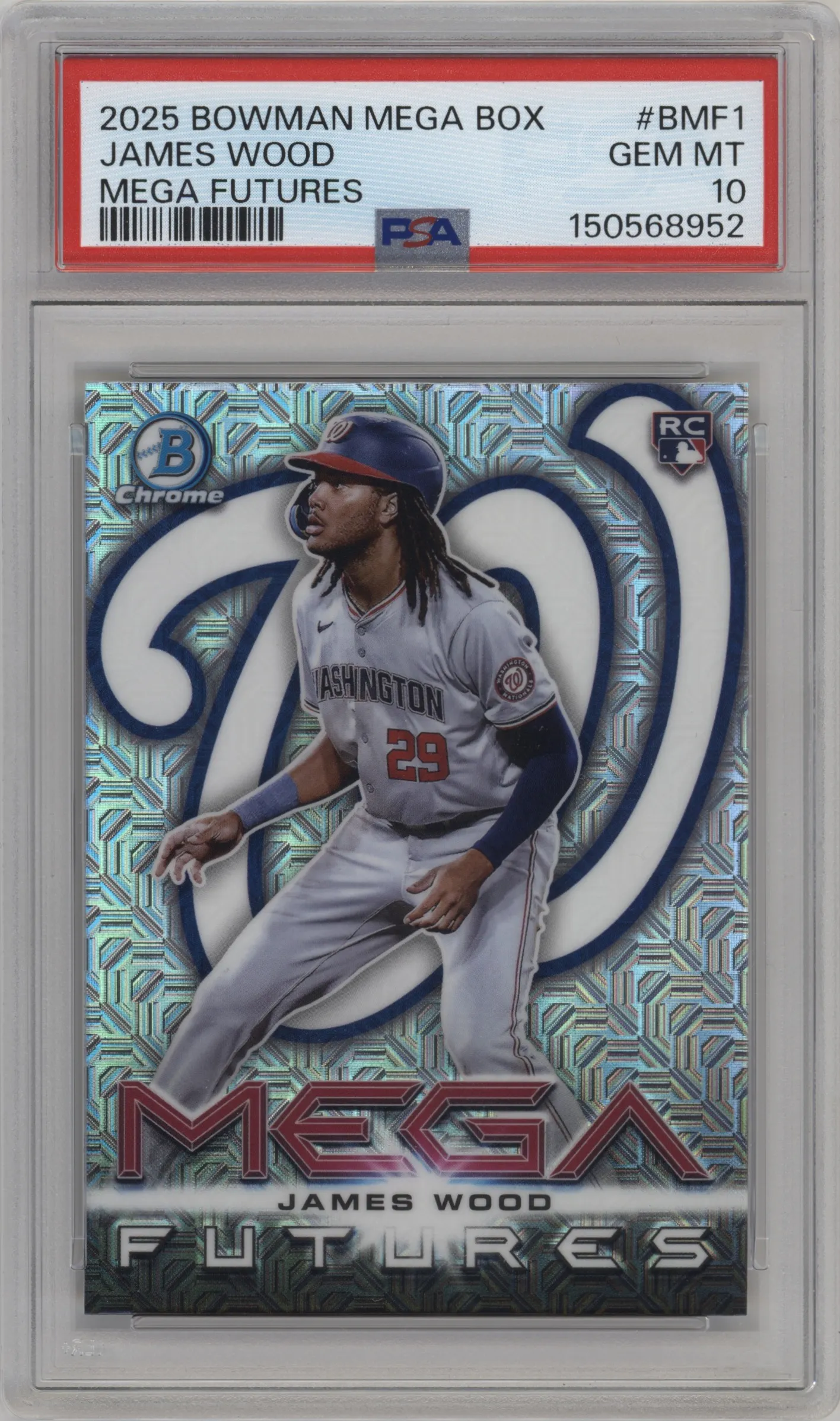 2025 Bowman Mega Box Mega Futures James Wood #BMF-1 PSA 10