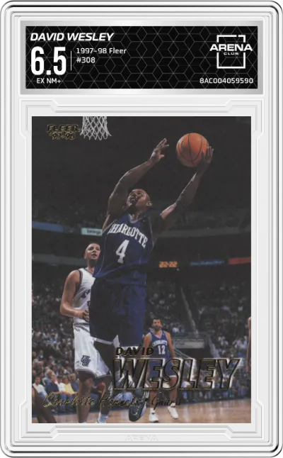 1997 Fleer David Wesley #308 ARENA CLUB 6.5