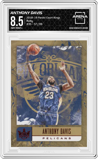 2018 Panini Court Kings Anthony Davis Ruby #35 ARENA CLUB 8.5