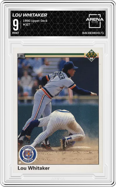 1990 Upper Deck Lou Whitaker #327 ARENA CLUB 9