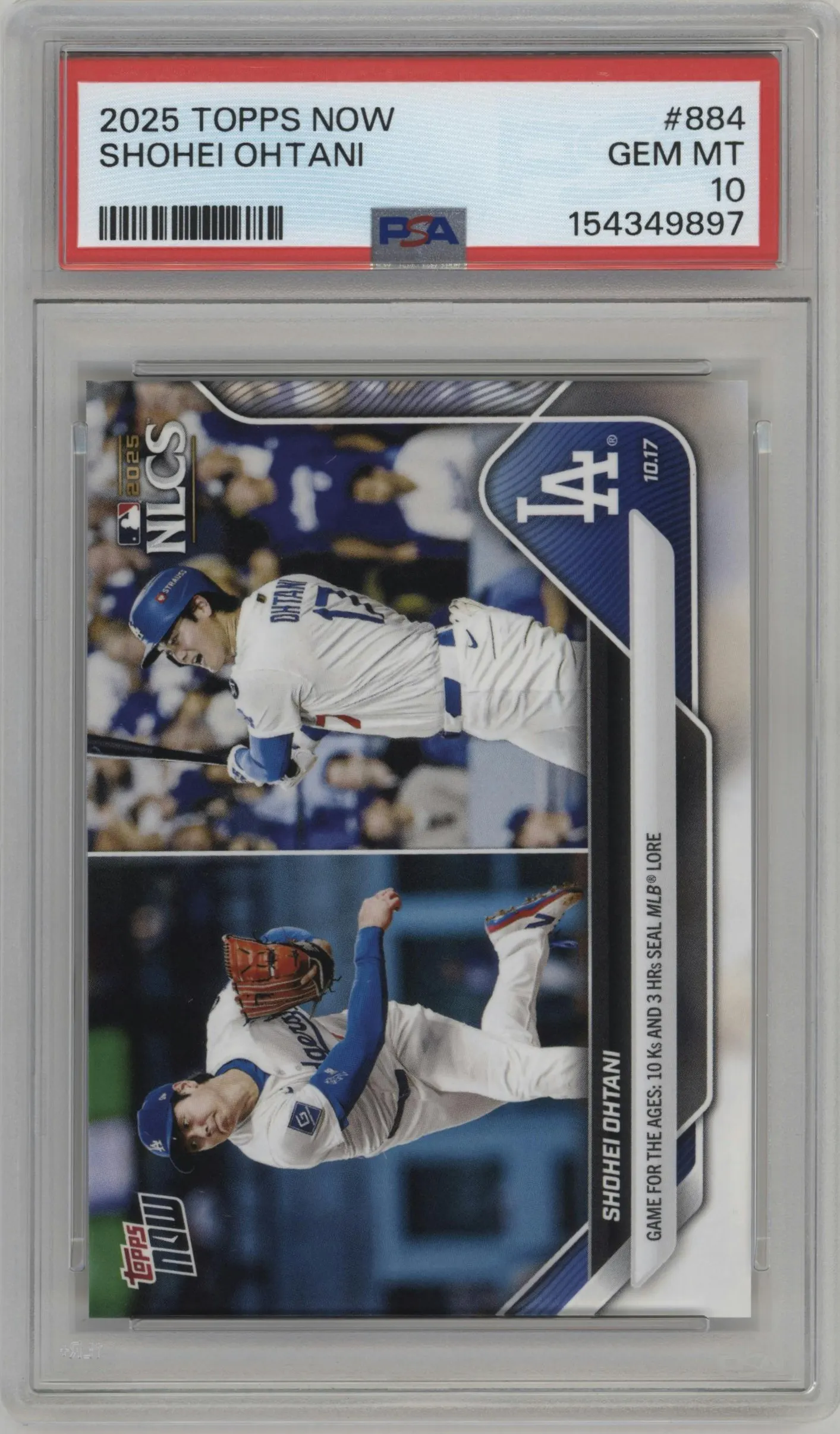 2025 Topps Now Shohei Ohtani PSA 10