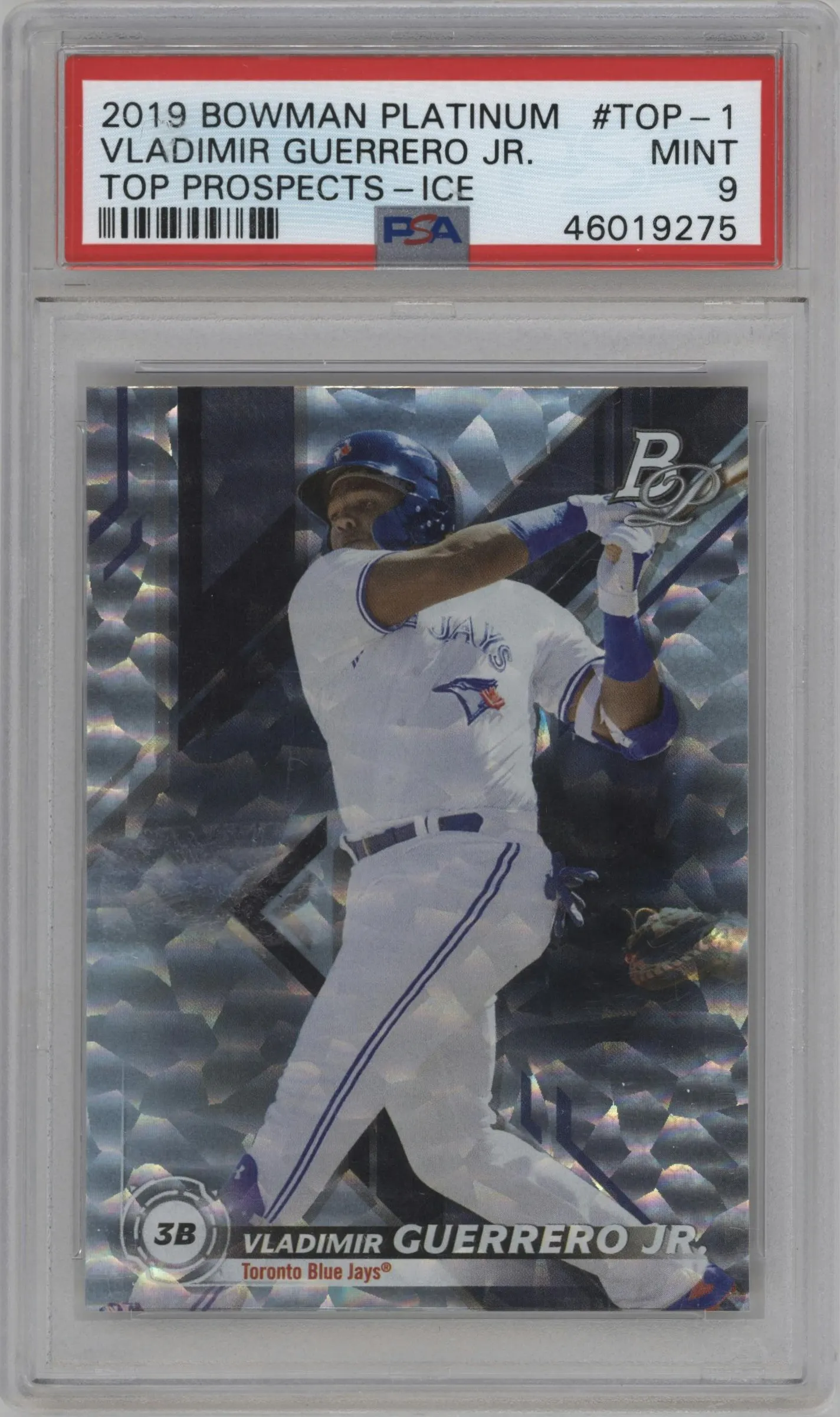 2019 Bowman Platinum Top Prospect Vladimir Guerrero Jr. Ice PSA 9