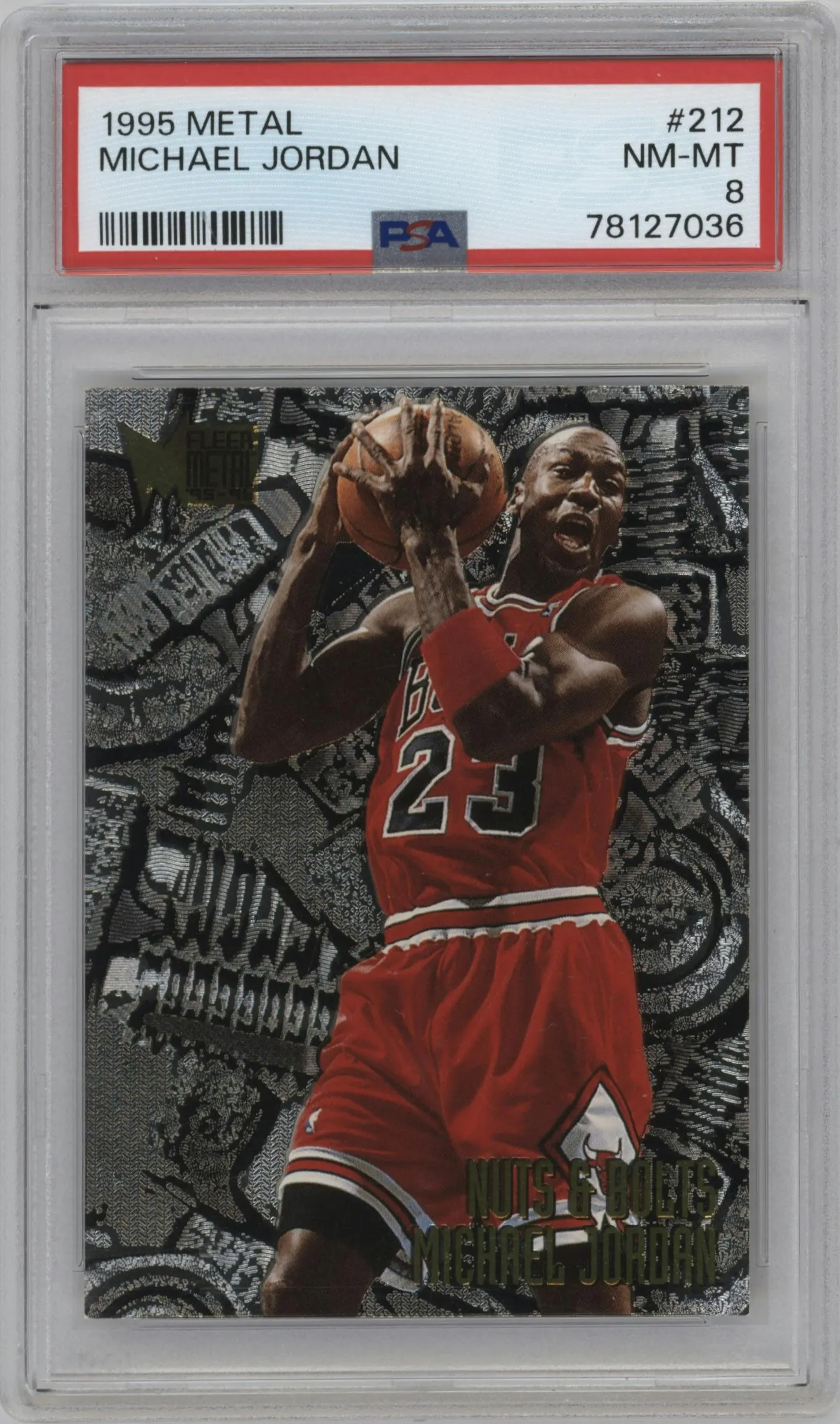 1995 Fleer Metal Michael Jordan #212 PSA 8