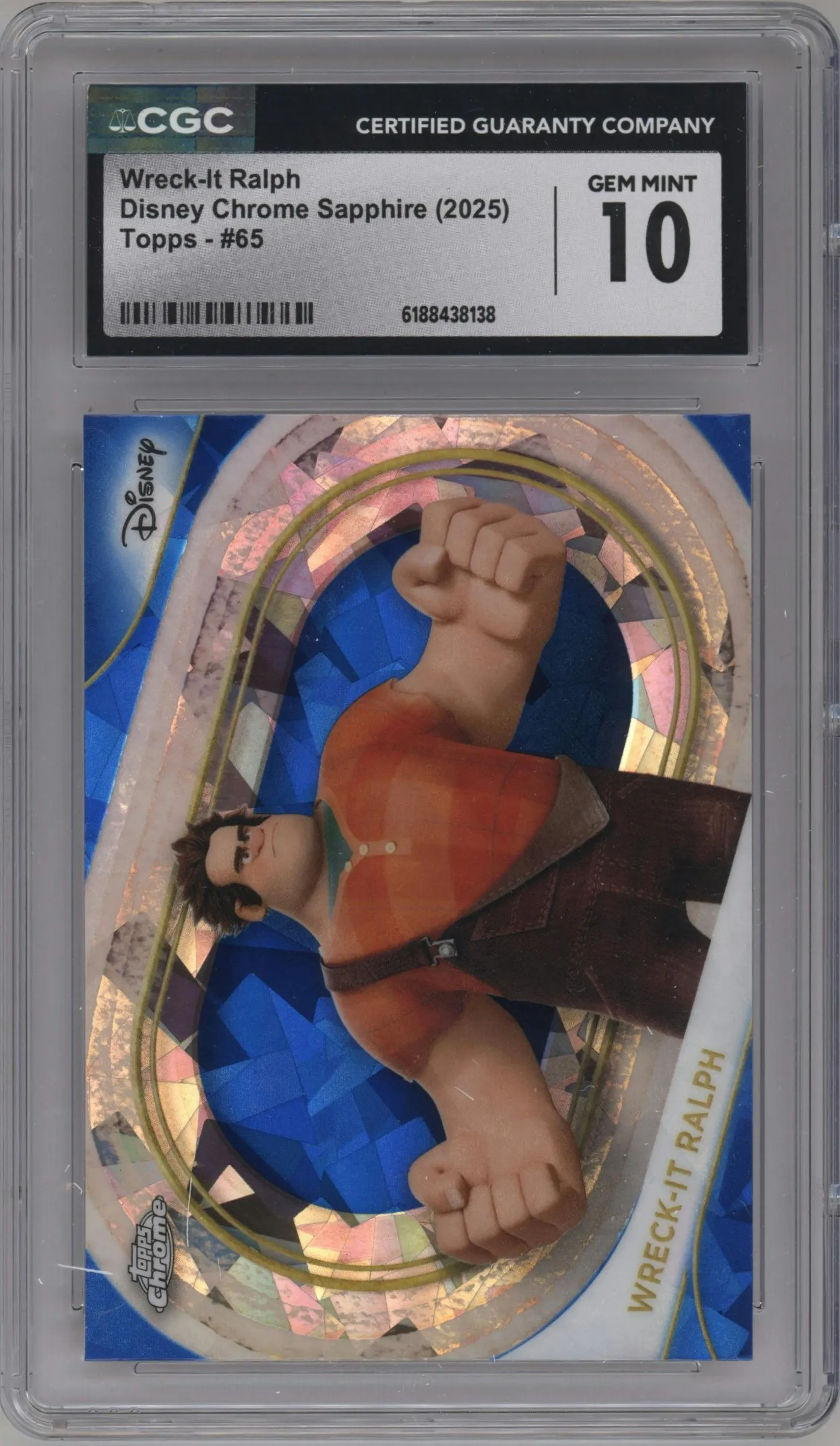 2025 Topps Chrome Sapphire Edition Disney Wreck-It Ralph #65 CGC 10