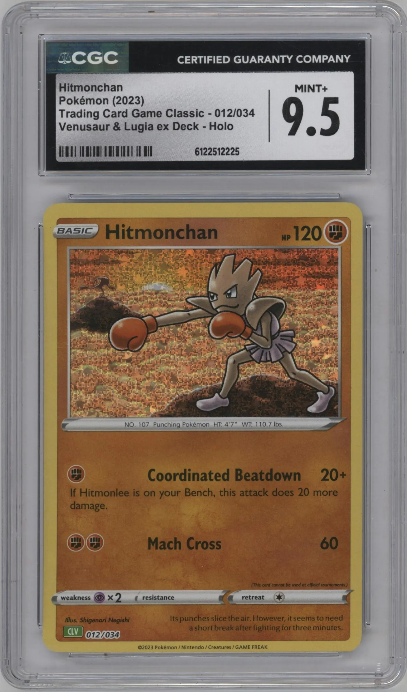 2023 Pokemon CLV Hitmonchan #012 CGC 9.5