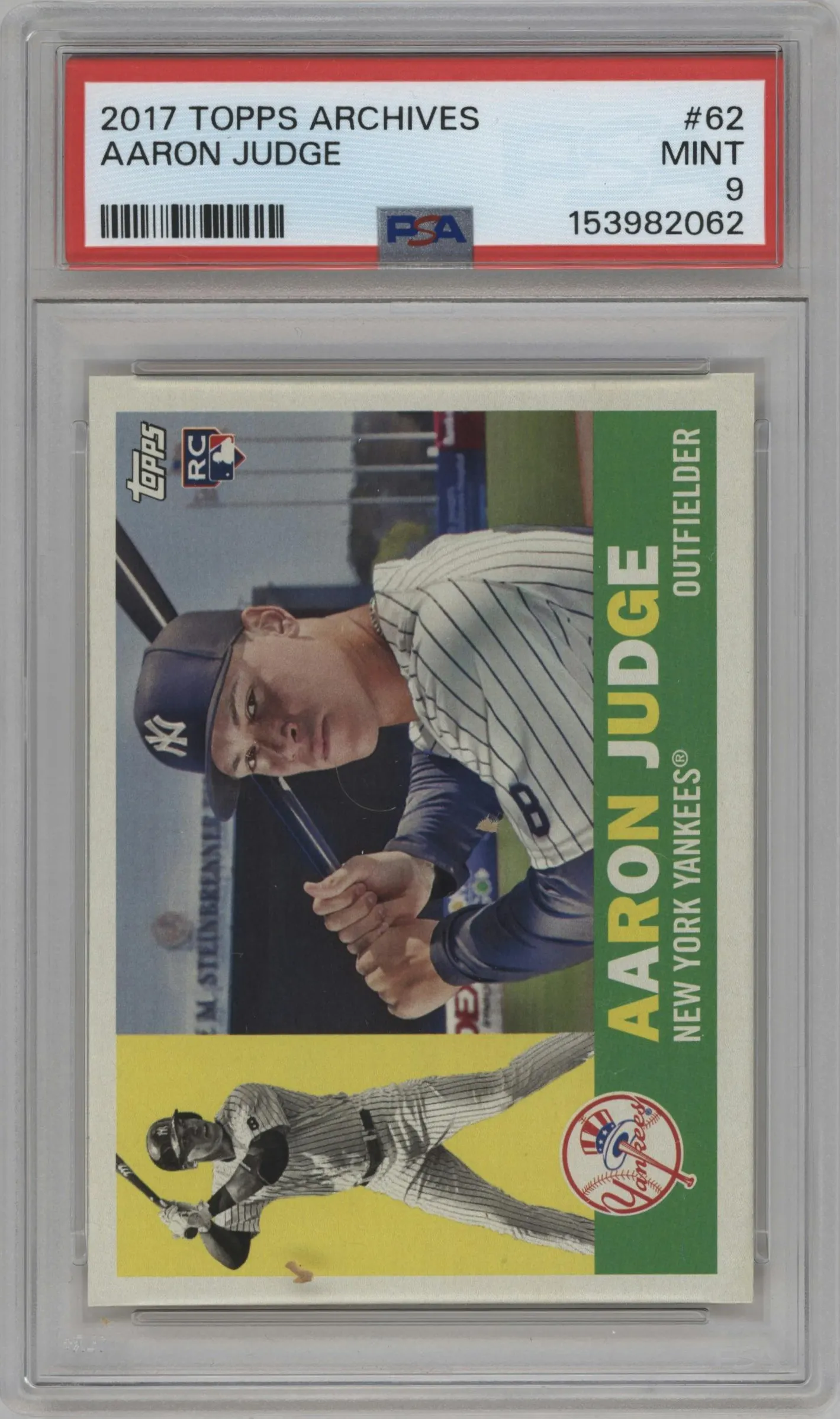 2017 Topps Archives 1960 Topps Aaron Judge #62 PSA 9