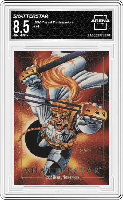 1992 SkyBox Marvel Masterpieces Shatterstar ARENA CLUB 8.5