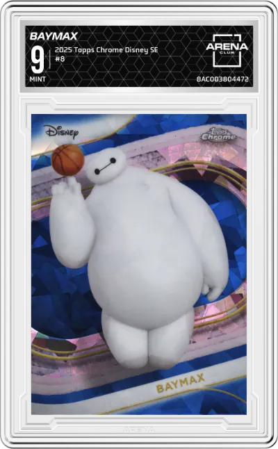 2025 Topps Chrome Sapphire Edition Disney Baymax #8 ARENA CLUB 9