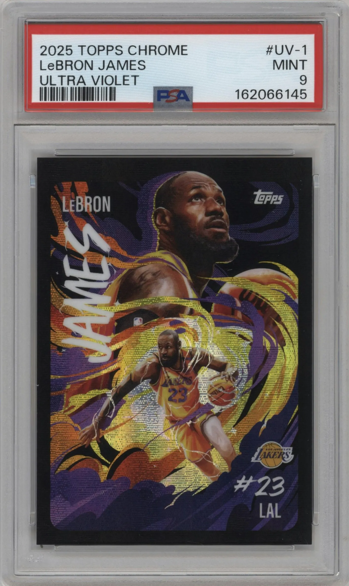2025 Topps Chrome Ultra Violet AS LeBron James #UV-1 PSA 9