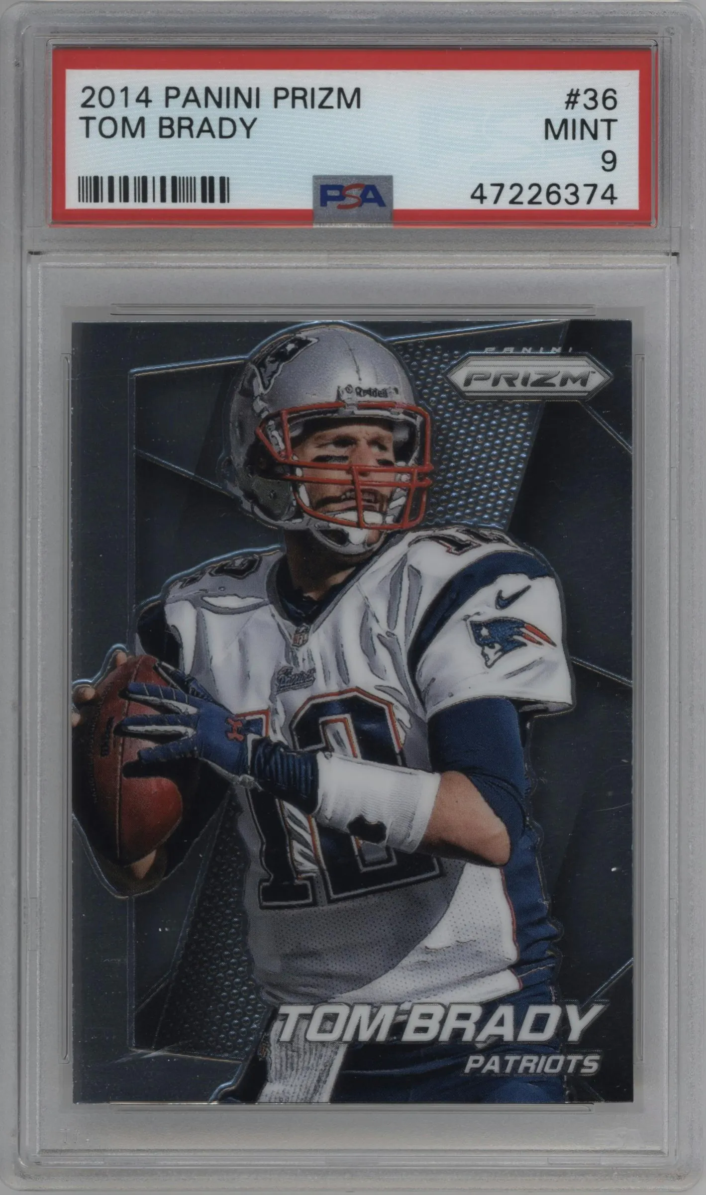 2014 Panini Prizm Tom Brady #36 PSA 9