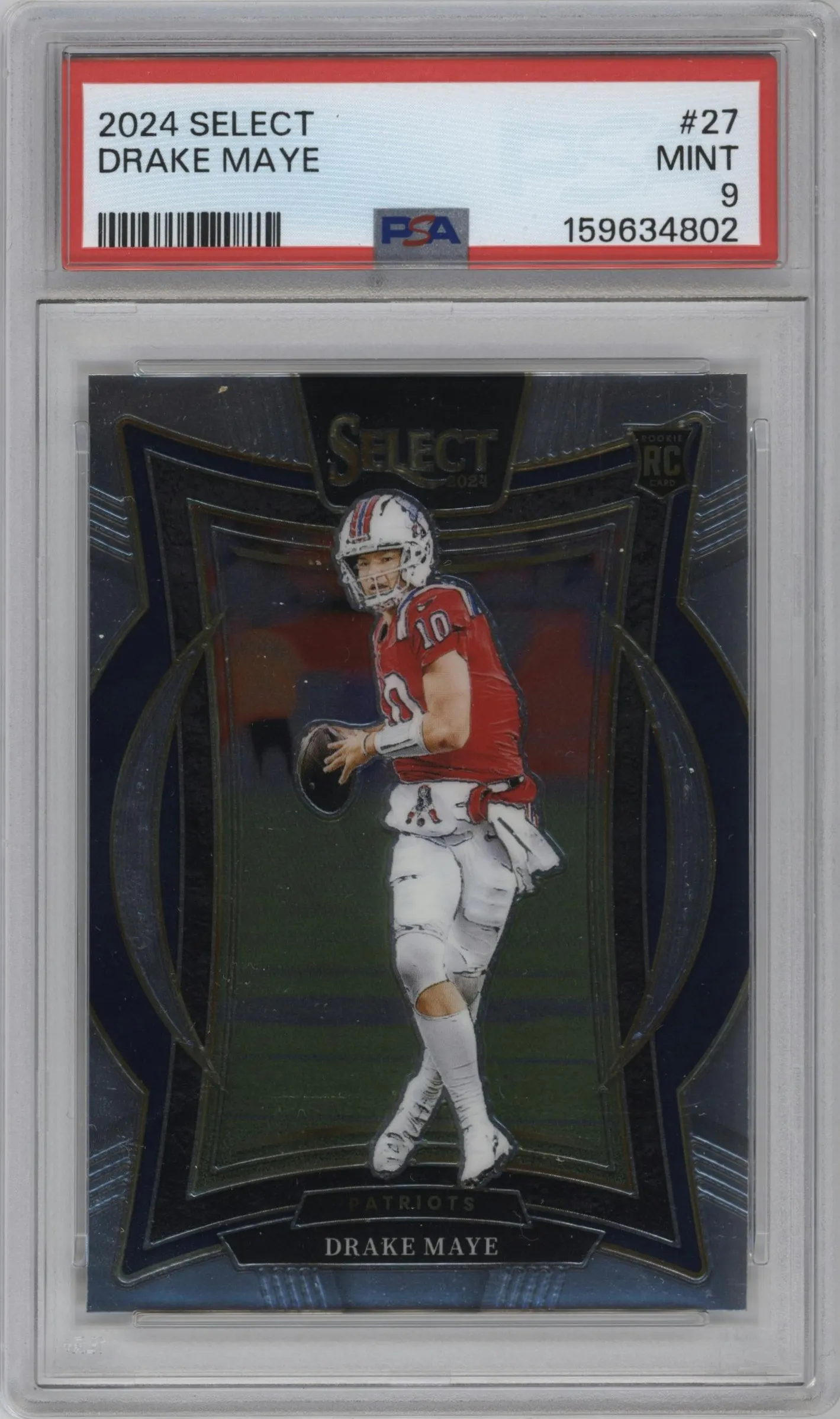 2024 Panini Select Drake Maye #27 PSA 9