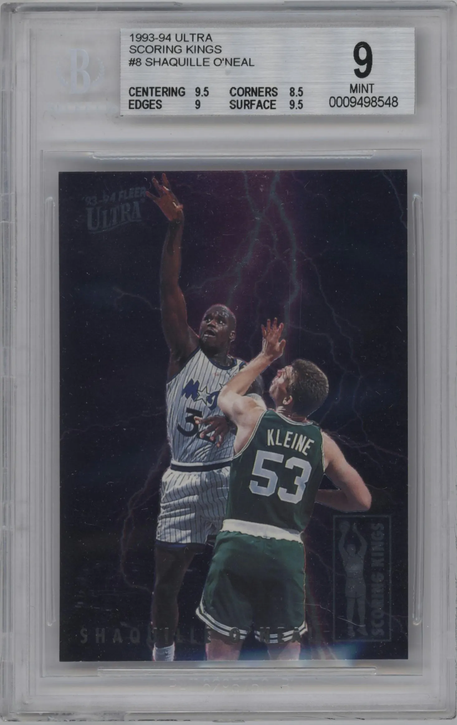 1993 Fleer Ultra Scoring Kings Shaquille O'Neal #8 BGS 9