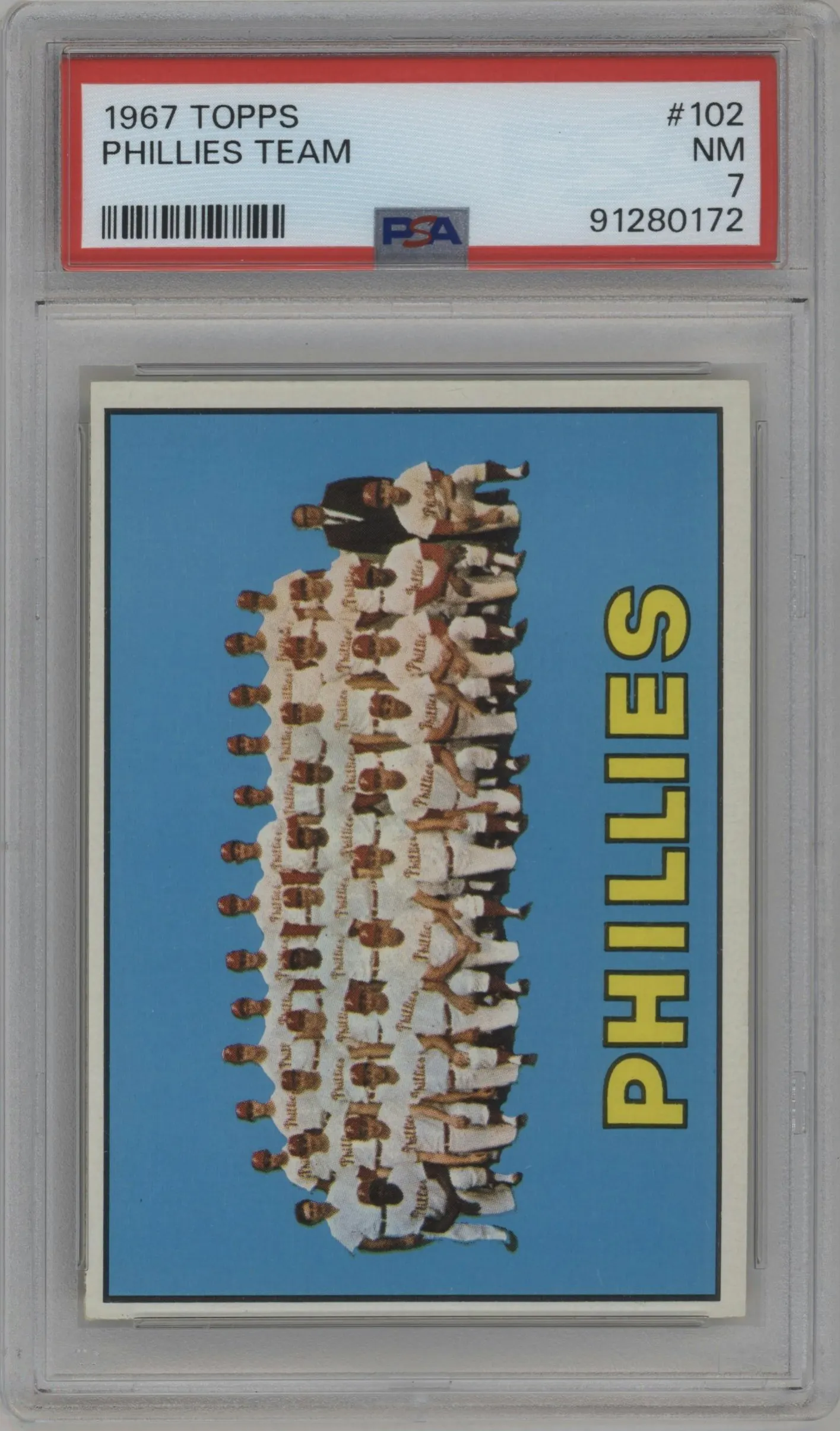 1967 Topps Philadelphia Phillies Team #102 PSA 7