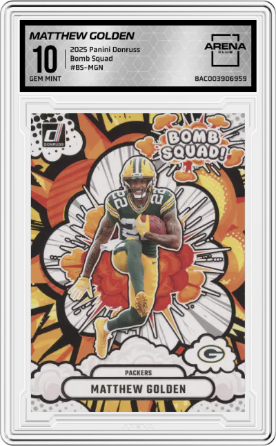 2025 Panini Donruss Bomb Squad Matthew Golden #BS-MGN ARENA CLUB 10