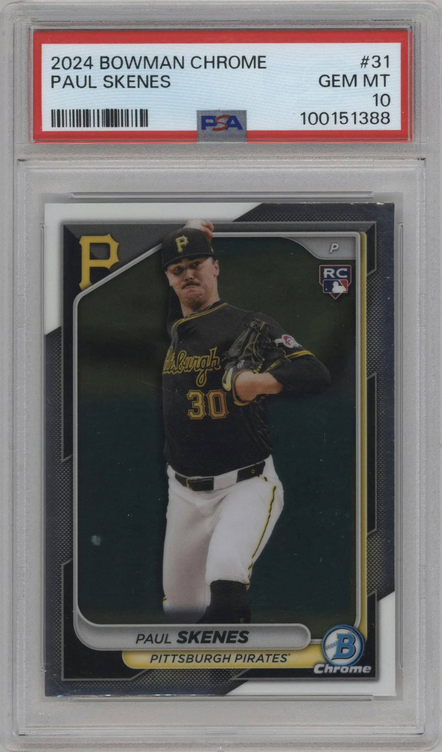 2024 Bowman Chrome Paul Skenes #31 PSA 10