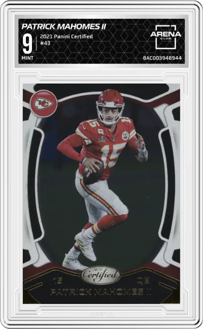 2021 Panini Certified Patrick Mahomes II #43 ARENA CLUB 9