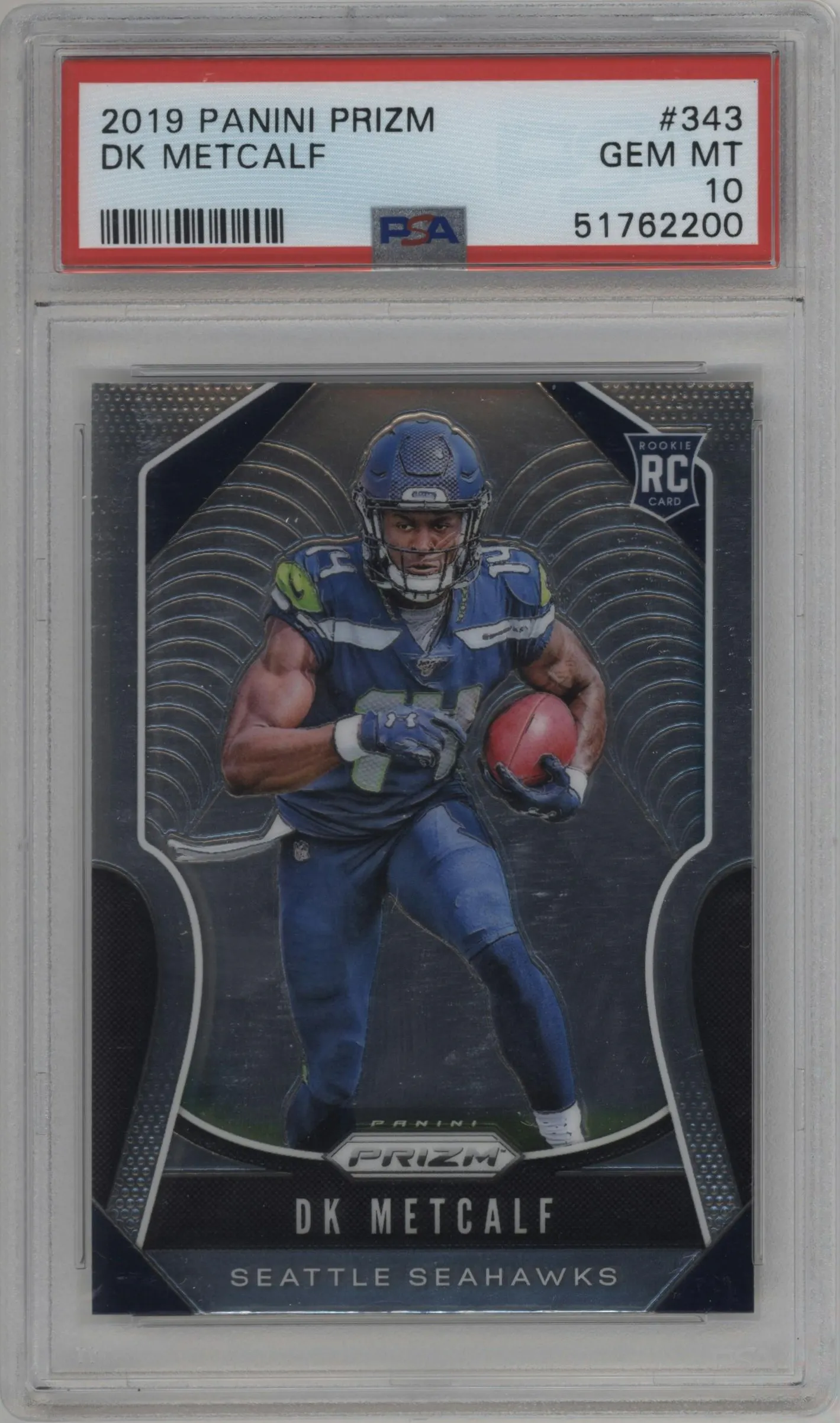 2019 Panini Prizm DK Metcalf #343 PSA 10