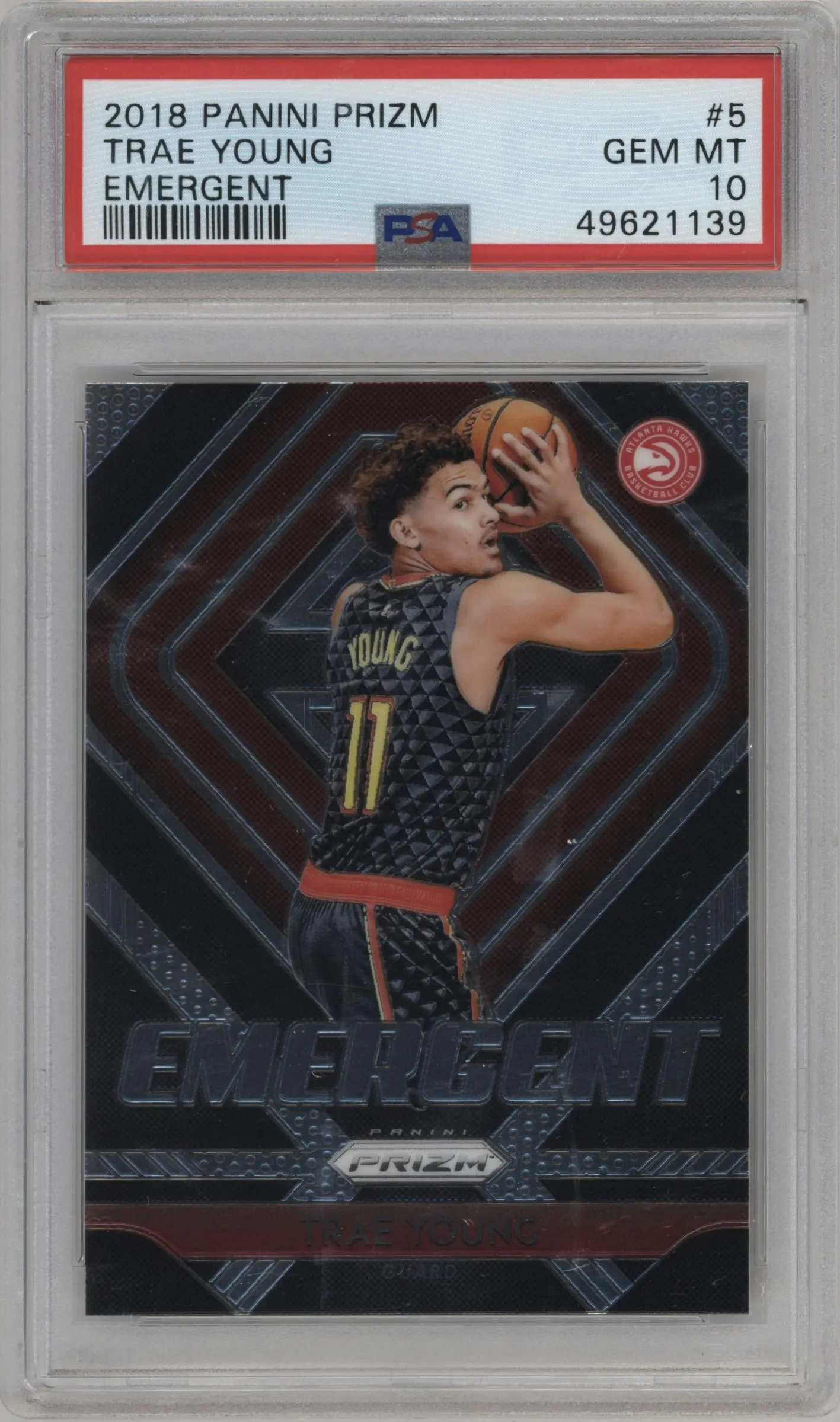 2018 Panini Prizm Emergent Trae Young #5 PSA 10