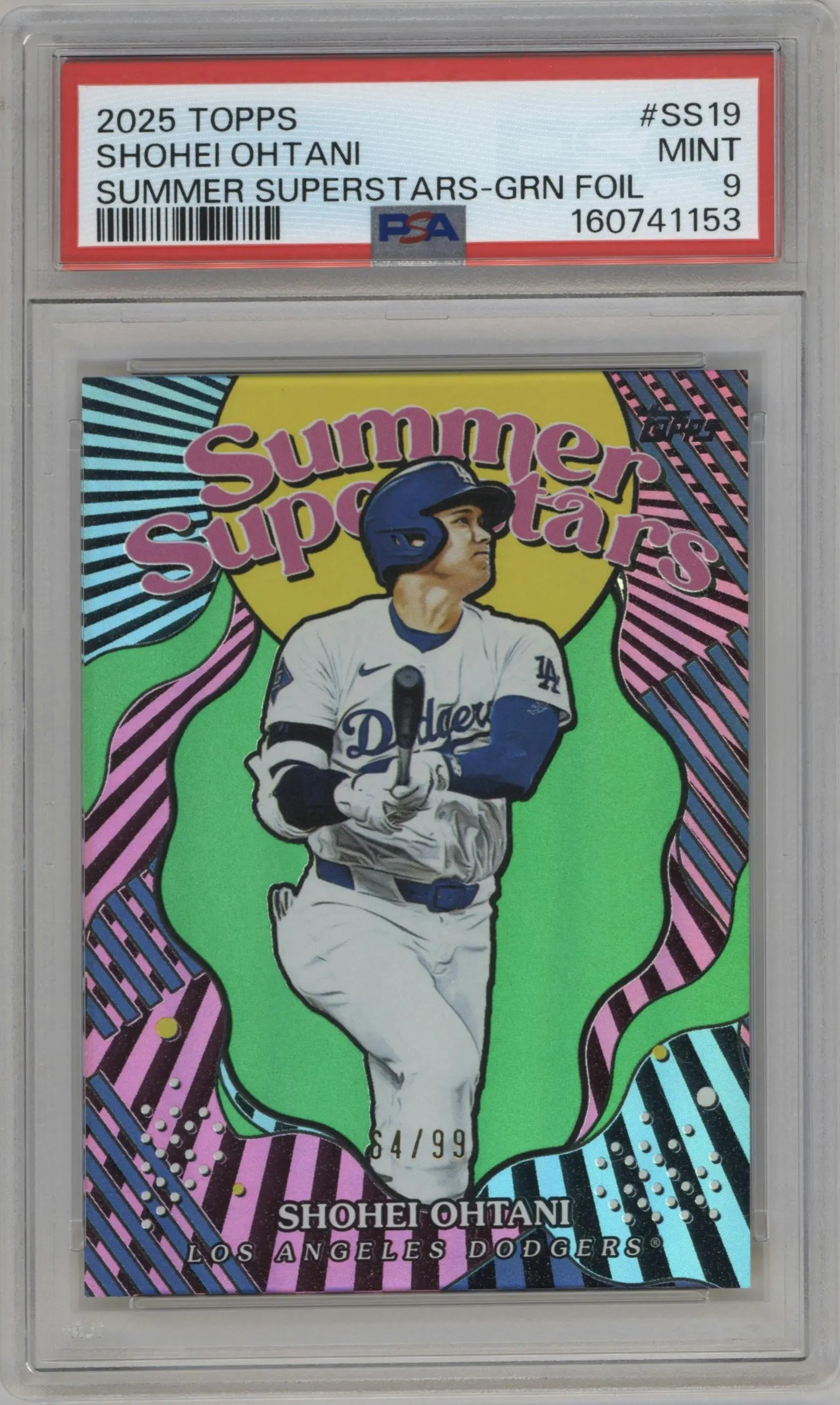 2025 Topps Summer Superstars Shohei Ohtani Green #SS-19 PSA 9