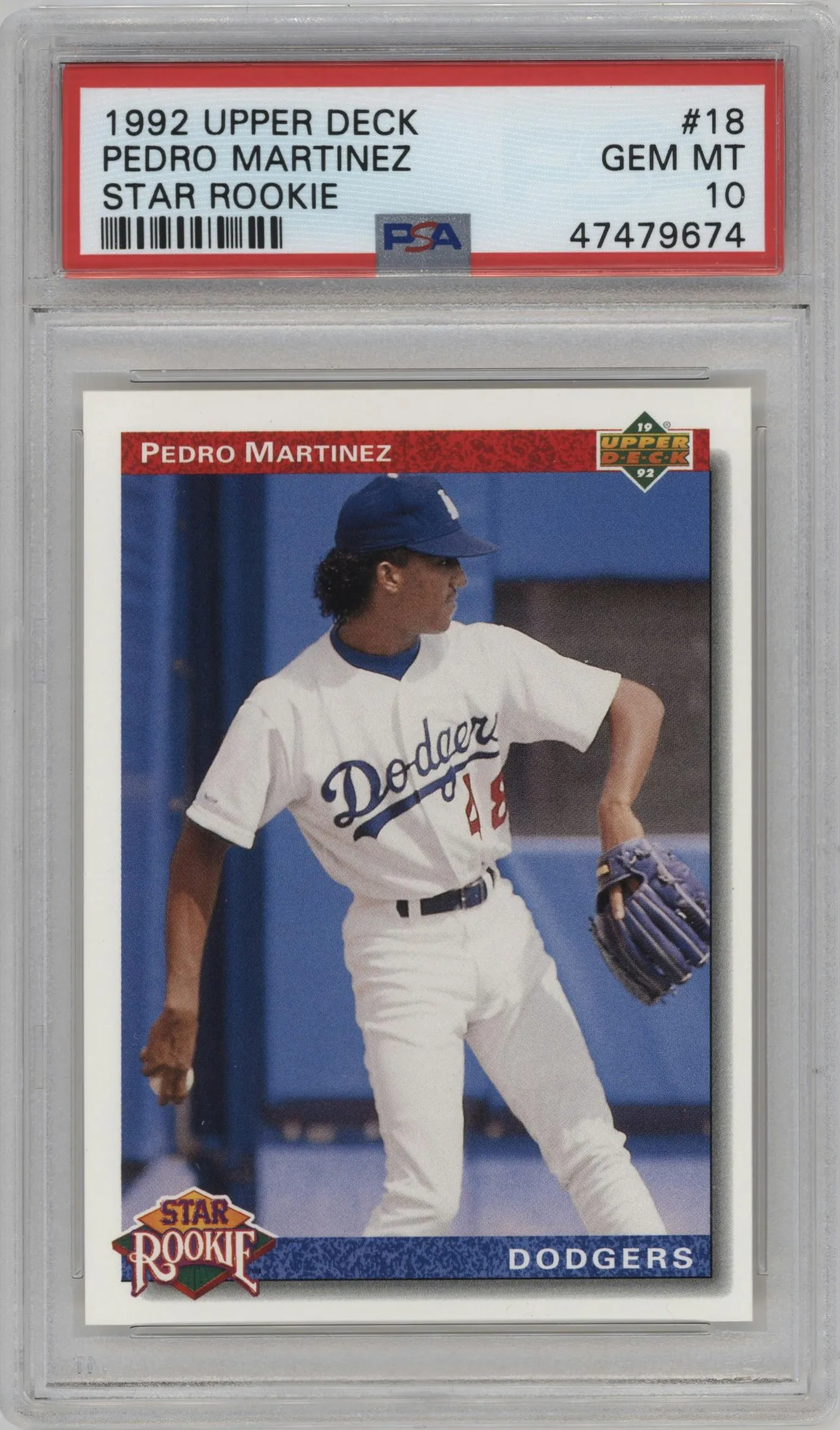 1992 Upper Deck Pedro Martinez #18 PSA 10