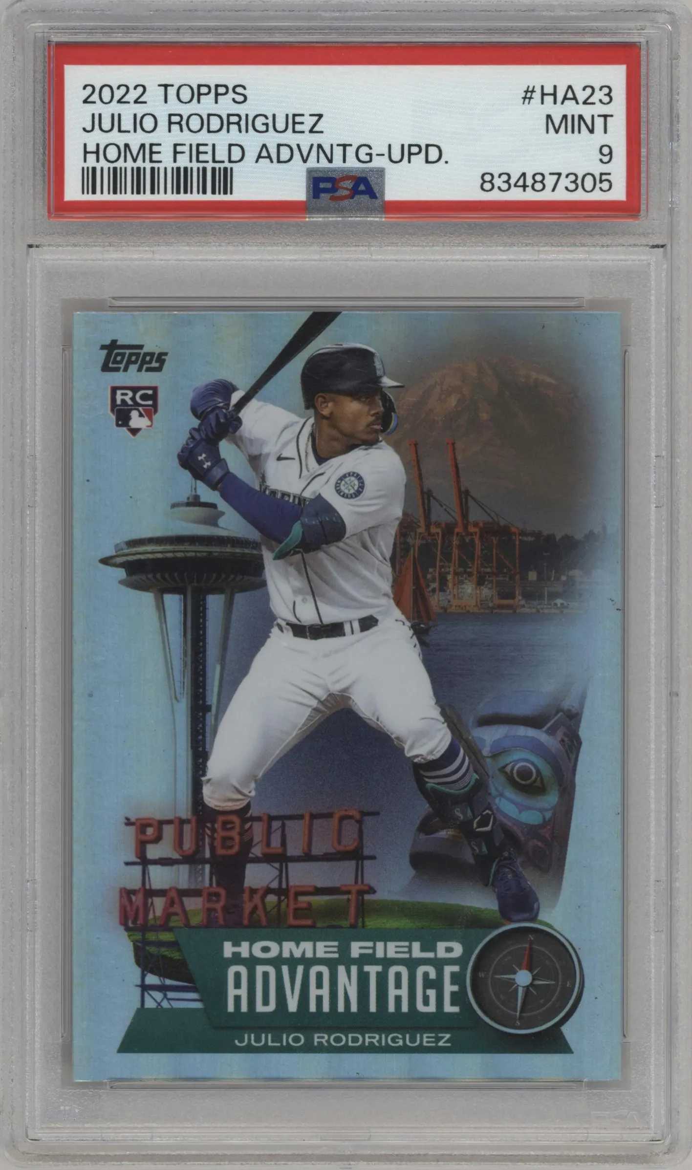 2022 Topps Update Home Field Advantage Julio Rodriguez #HA-23 PSA 9