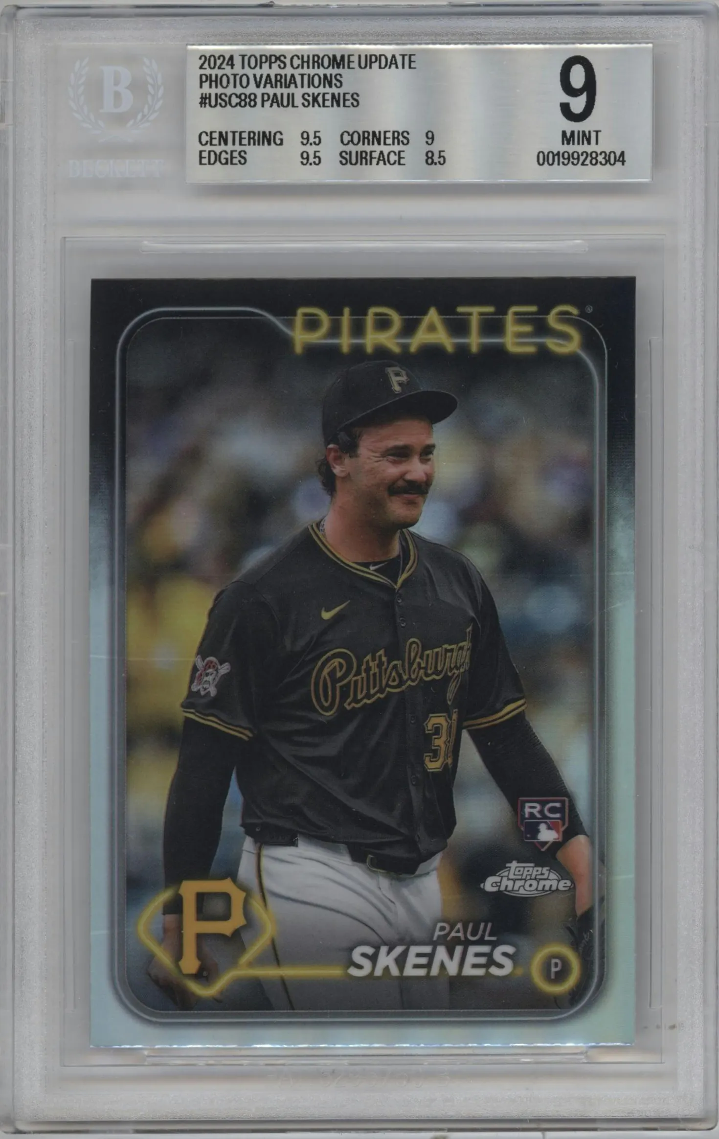 2024 Topps Chrome Update SP Paul Skenes #USC88 BGS 9