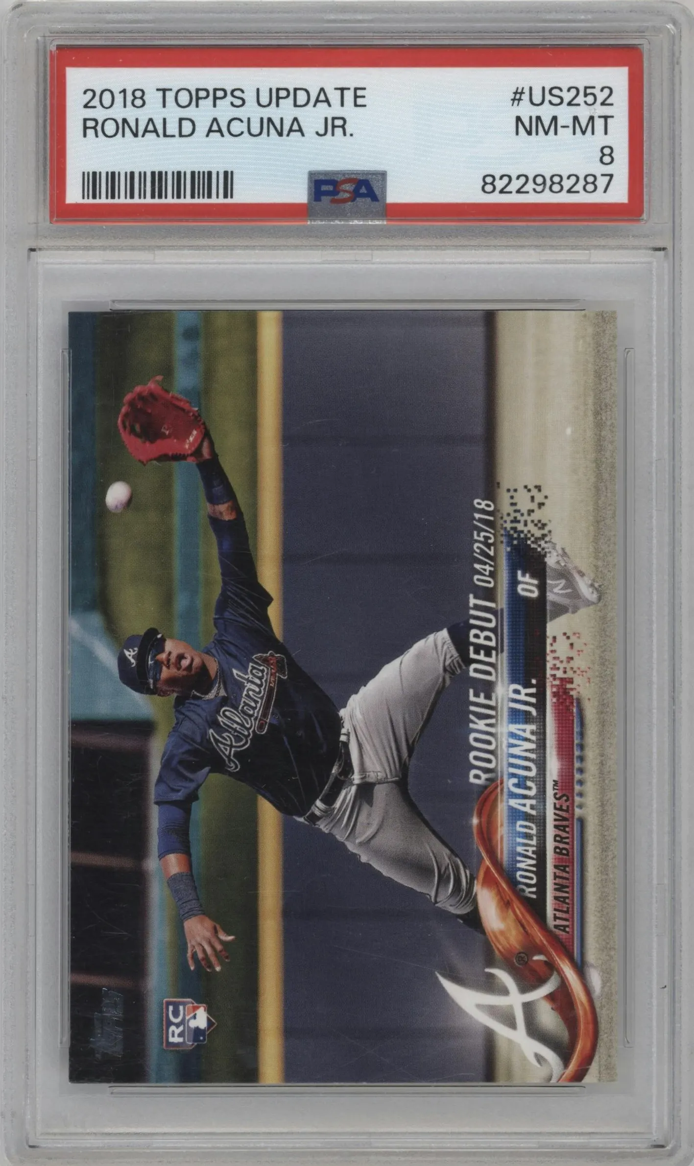 2018 Topps Update Ronald Acuna Jr. #US252 PSA 8