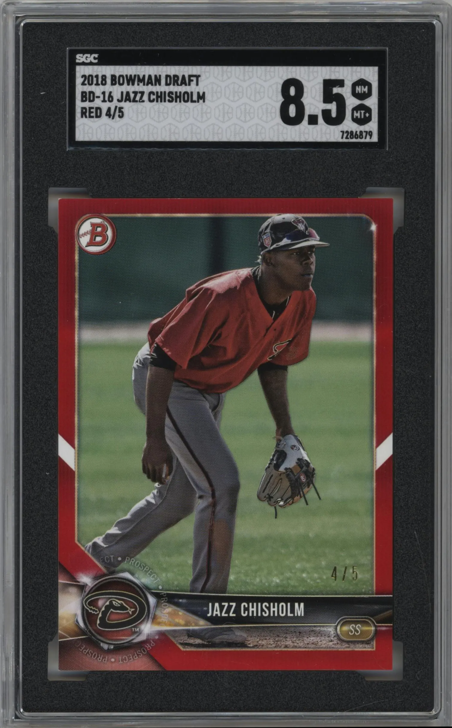 2018 Bowman Draft Jazz Chisholm Red #BD-16 SGC 8.5
