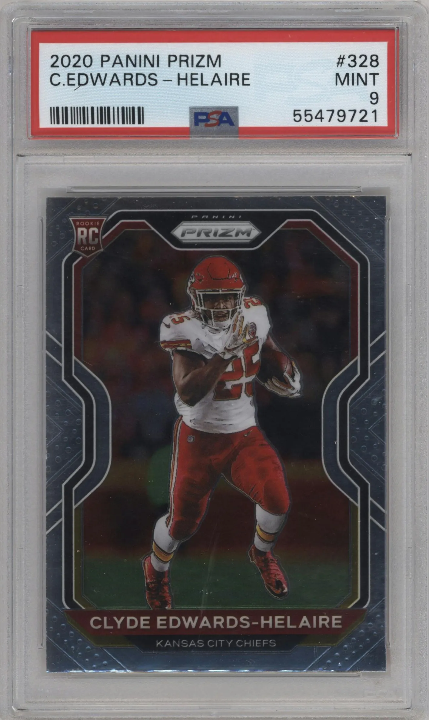 2020 Panini Prizm Clyde Edwards-Helaire #328 PSA 9