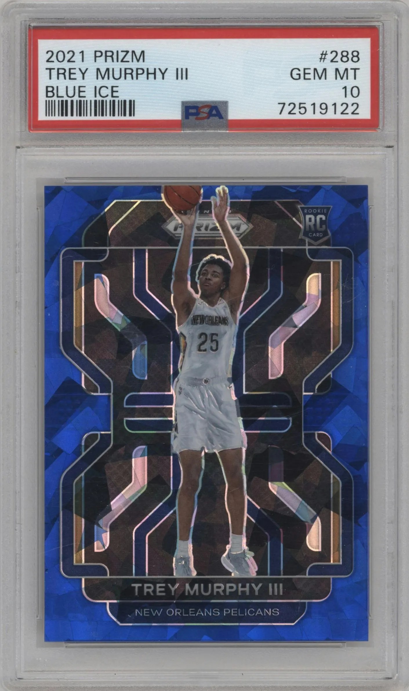 2021 Panini Prizm Trey Murphy III Blue Ice #288 PSA 10
