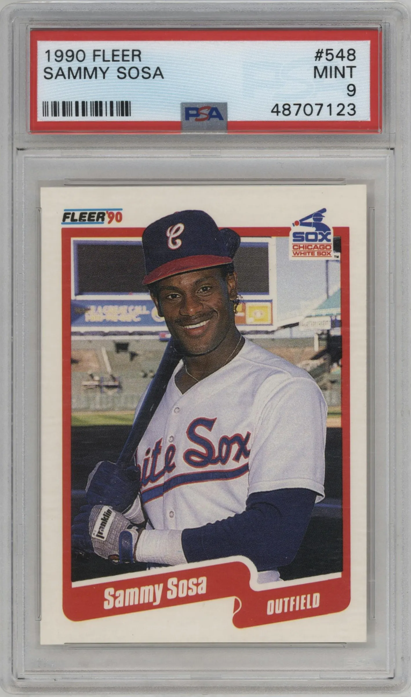 1990 Fleer Sammy Sosa #548 PSA 9