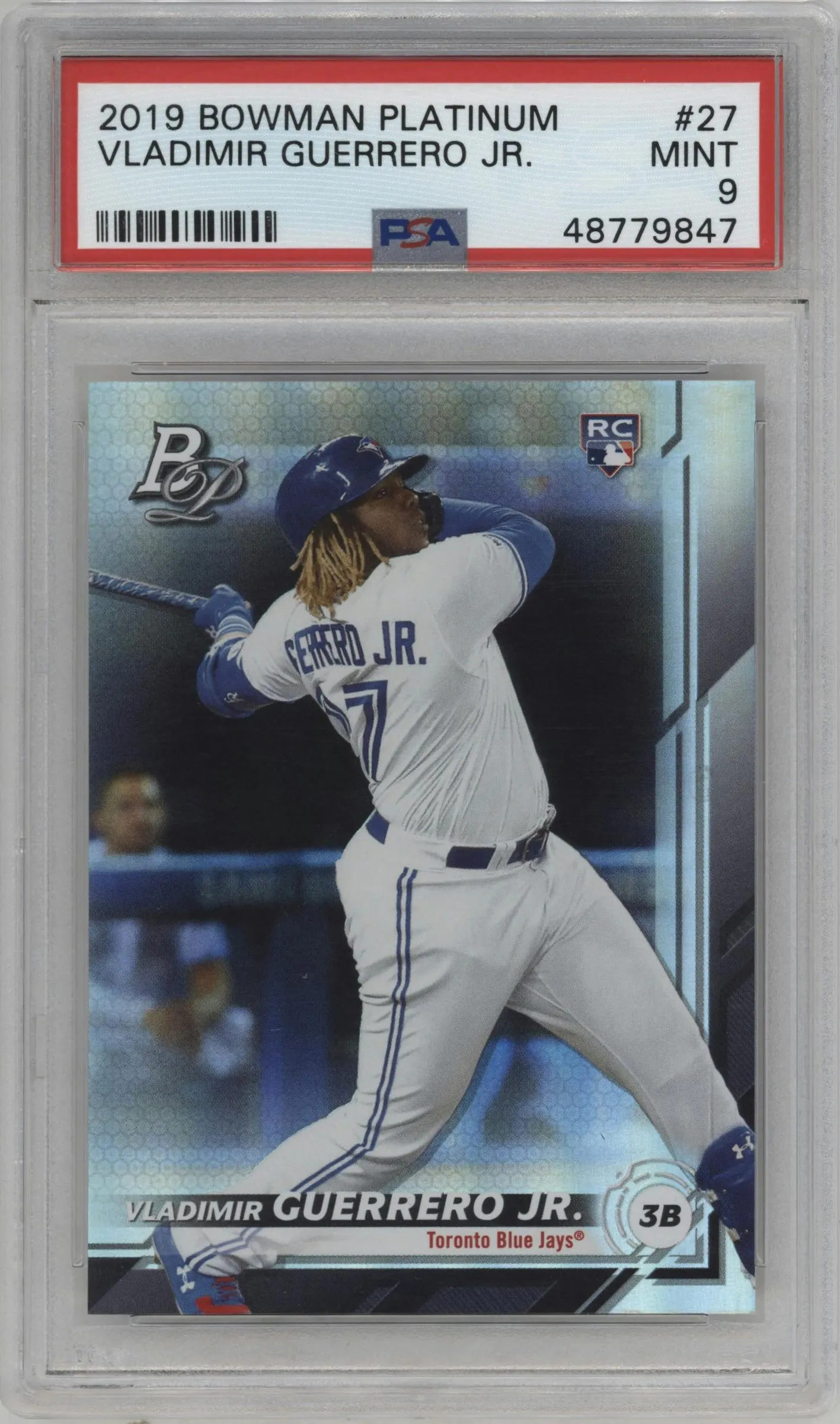2019 Bowman Platinum SP Vladimir Guerrero Jr. #27 PSA 9