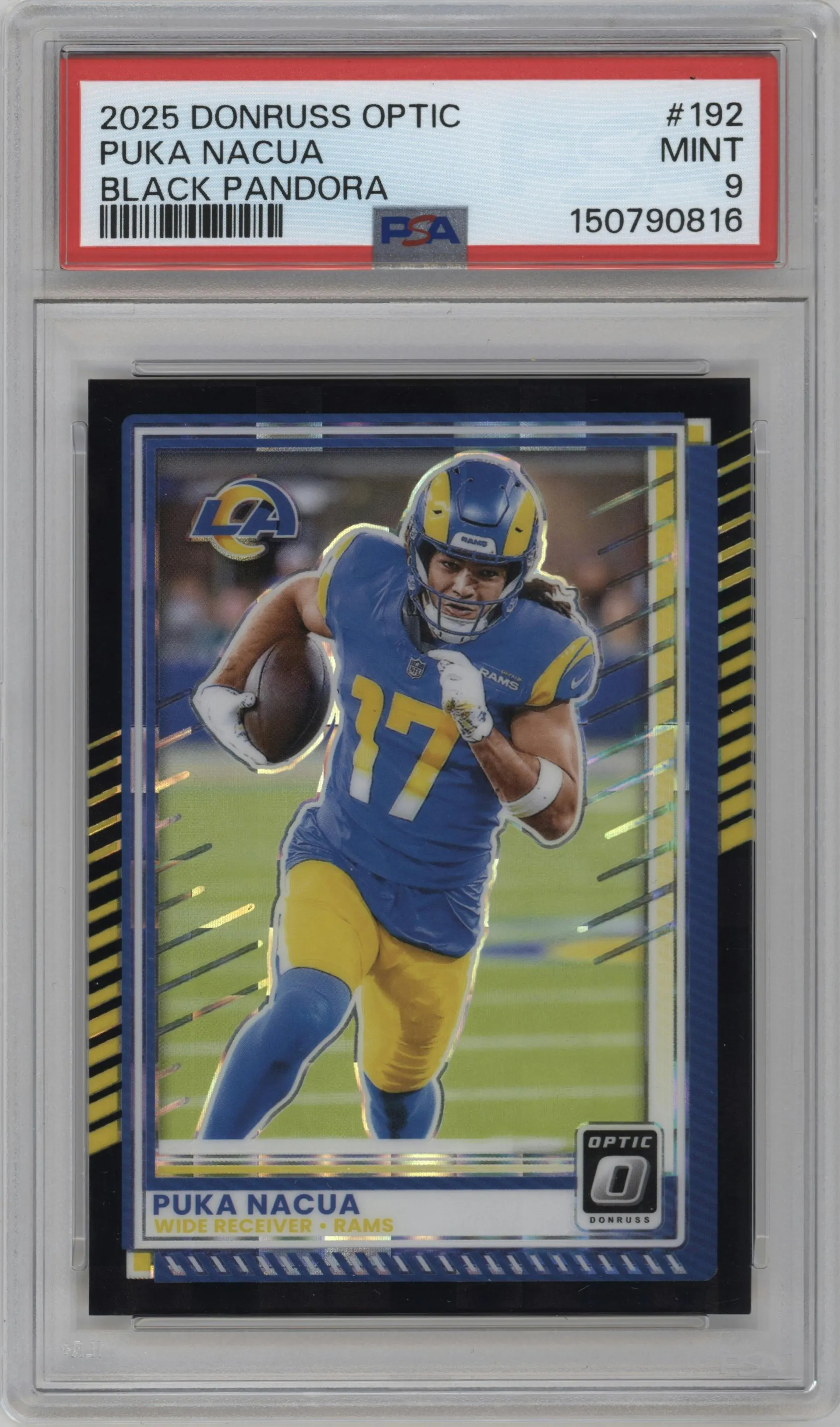 2025 Donruss Optic Puka Nacua Black Pandora #192 PSA 9