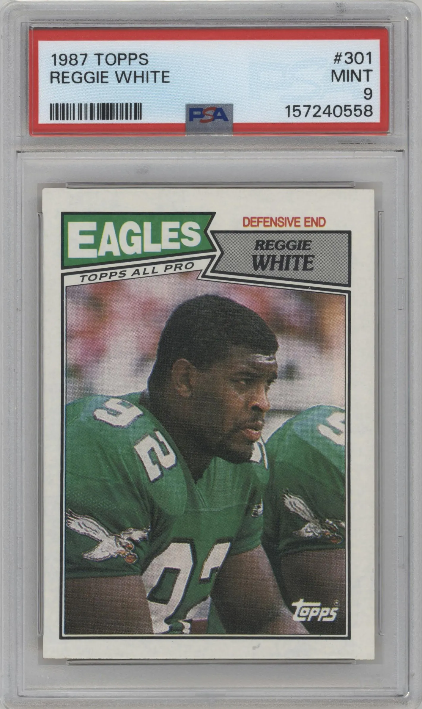 1987 Topps Reggie White #301 PSA 9