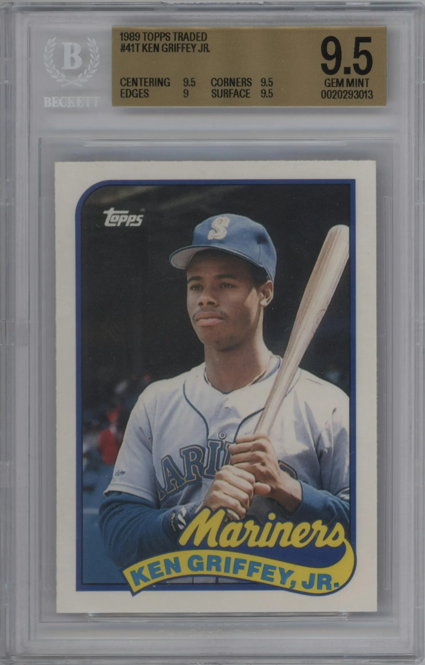 1989 Topps Traded Ken Griffey, Jr. #41T BGS 9.5