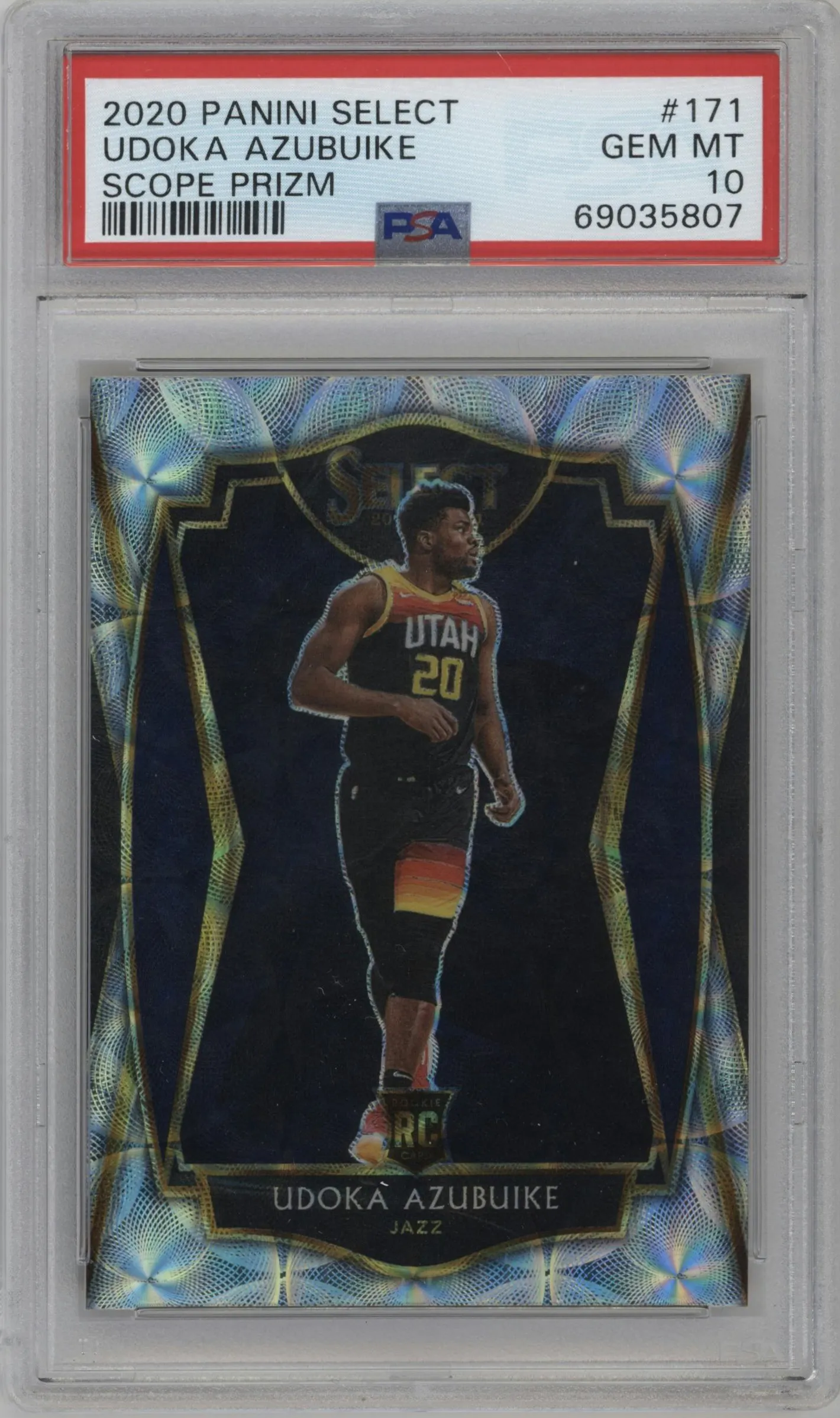 2020 Panini Select Pre.Lvl. Udoka Azubuike Scope #171 PSA 10