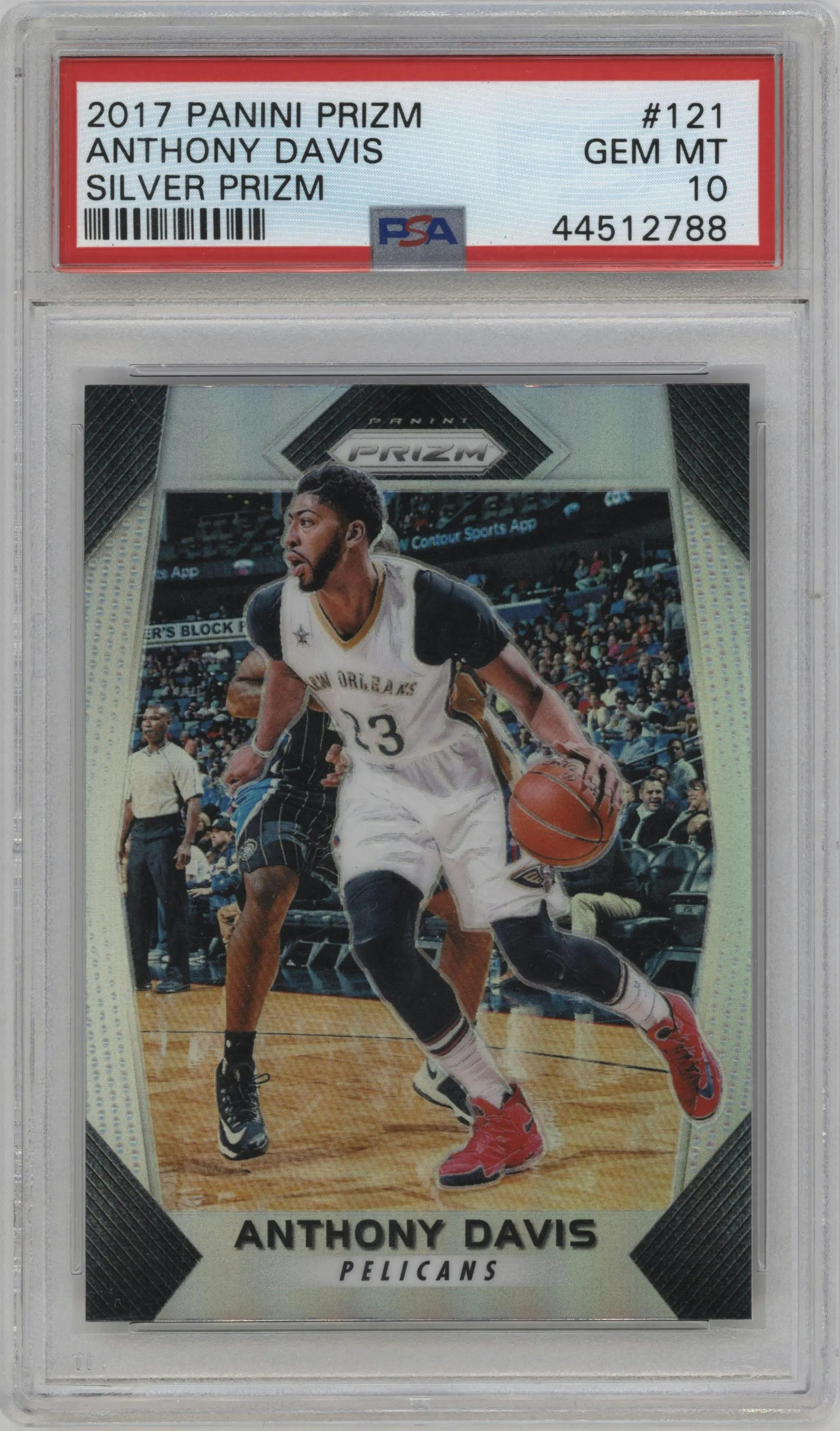 2017 Panini Prizm Anthony Davis Silver Prizm #121 PSA 10
