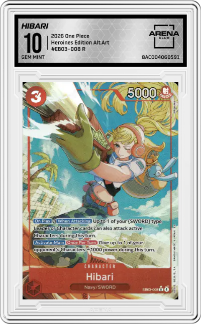 2026 One Piece Heroines Edition Hibari Alternate Art R #EB03-008 R ARENA CLUB 10