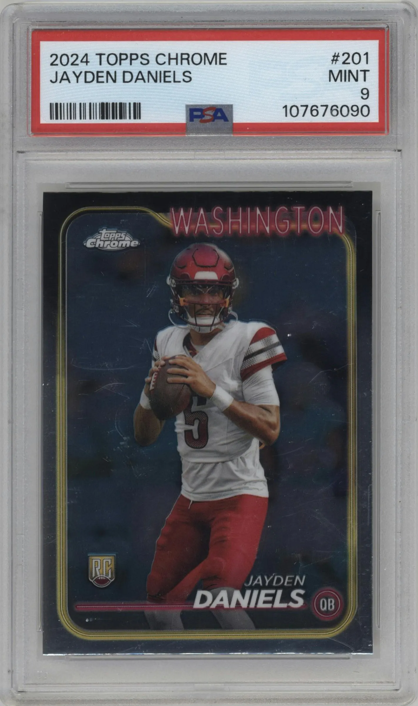 2024 Topps Chrome Jayden Daniels #201 PSA 9