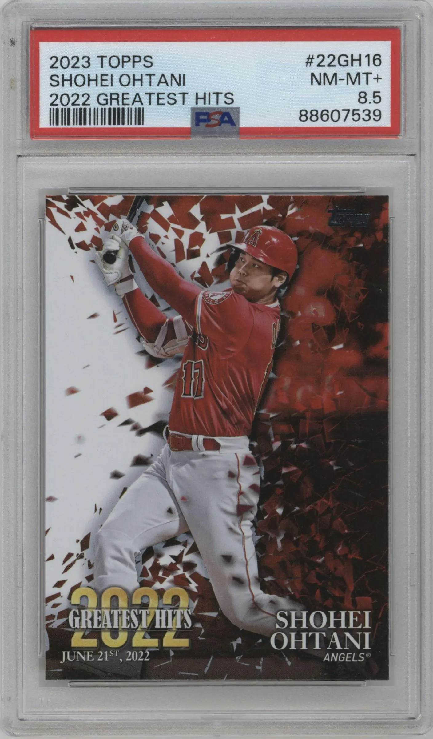 2023 Topps Series 1 2022 Greatest Hits Shohei Ohtani #22GH-16 PSA 8.5