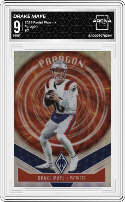 2025 Panini Phoenix Paragon Drake Maye #7 ARENA CLUB 9