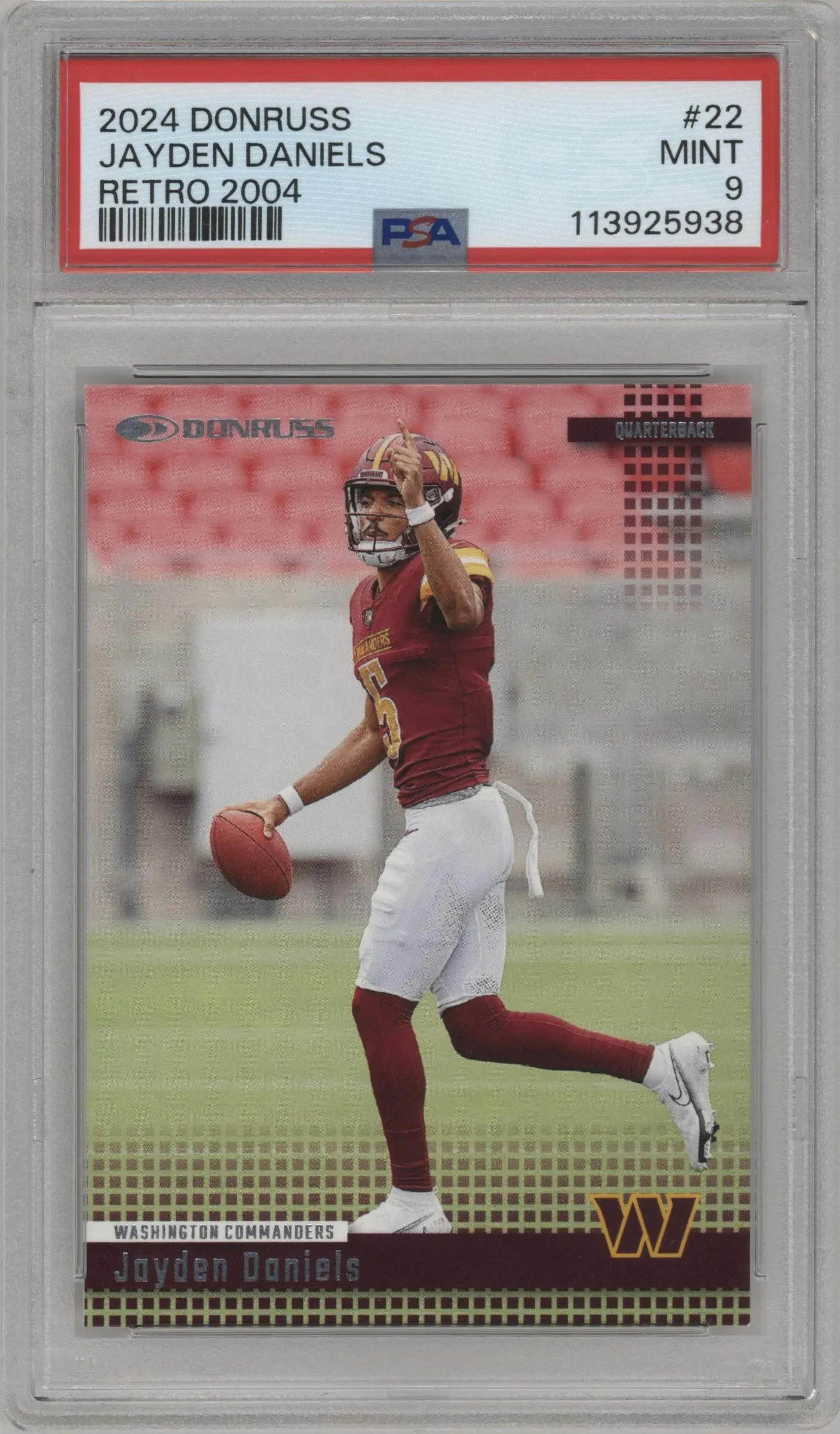 2024 Donruss Retro 2004 Jayden Daniels #22 PSA 9