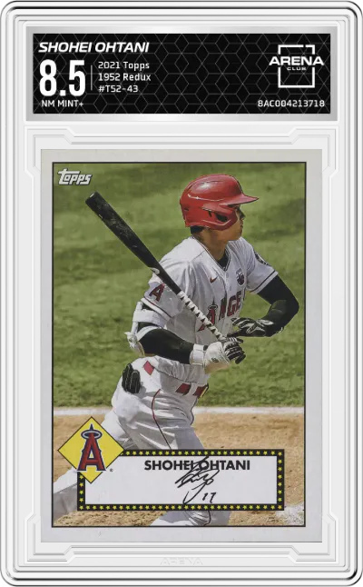 2021 Topps Series 1 1952 Redux Shohei Ohtani #T52-43 ARENA CLUB 8.5
