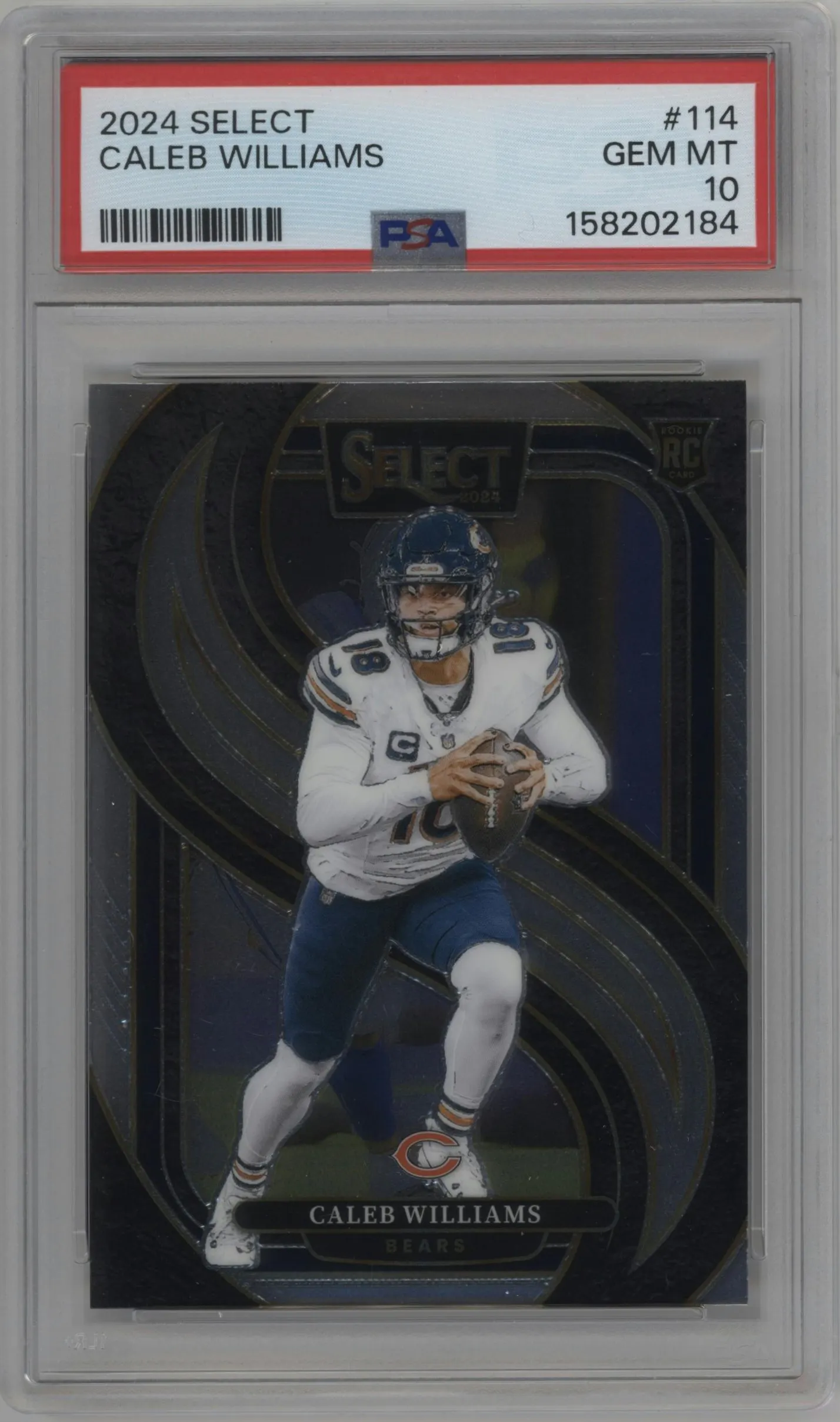 2024 Panini Select Pre.Lvl. Caleb Williams #114 PSA 10