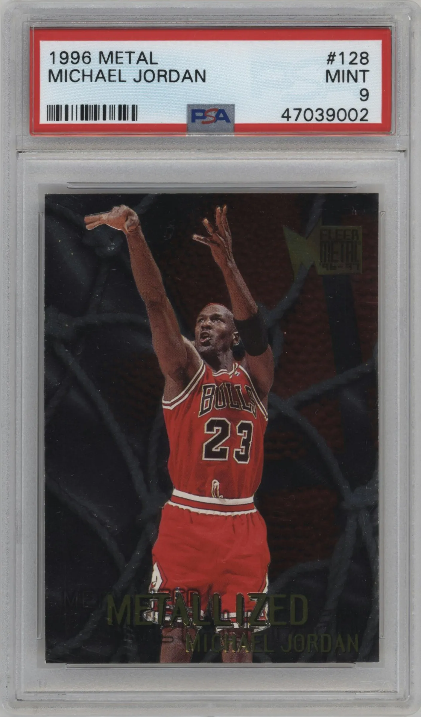 1996 Fleer Metal Michael Jordan #128 PSA 9